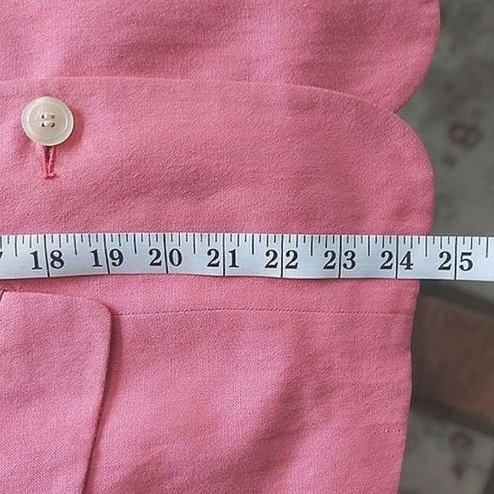 Vtg Anne Taylor rose pink linen blend blazer - Picture 11 of 13